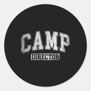 Sticker Rond Directeur de camp Conseiller Drôle de conception d