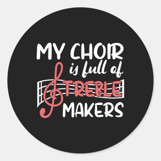Sticker Rond Directeur de chorale (Devant)