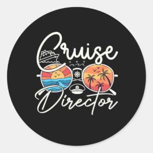 Sticker Rond Directeur de croisière Appréciation Voyage de bate