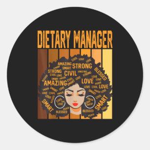 Sticker Rond Directeur de la diététique Puissant Mois de l'hist