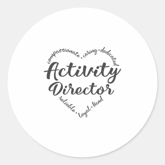 Sticker Rond Directeur des activités, Directeur des activités (Devant)