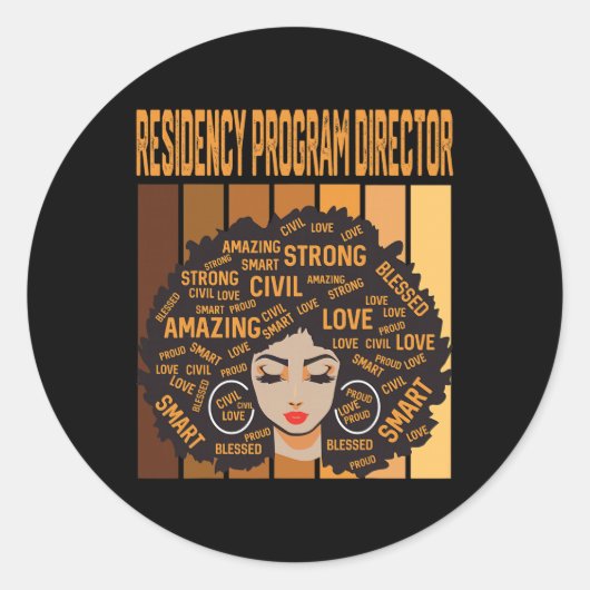 Sticker Rond Directeur du programme de résidence Mois de l'hist (Devant)