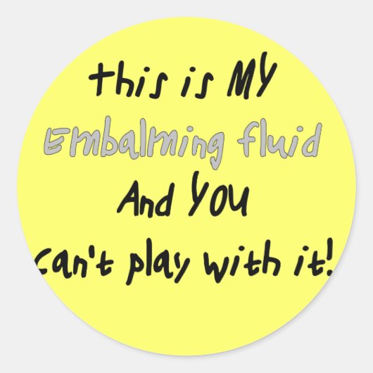 Sticker Rond Directeur funéraire / Morticician Funny Gifts (Devant)