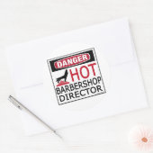 Sticker Rond Directeur Hot Barbershop (Enveloppe)