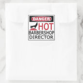 Sticker Rond Directeur Hot Barbershop (Sac)
