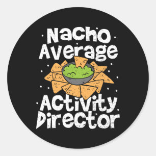 Sticker Rond Directeur Nacho Activité moyenne Directeur - Cinco