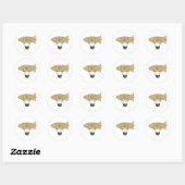 Sticker Rond dirigeable zeppelin steampunk (Feuille)