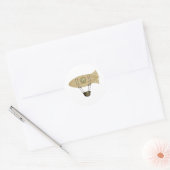 Sticker Rond dirigeable zeppelin steampunk (Enveloppe)
