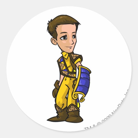 Sticker Rond Dirigibles Perdu Joueur d'état-major du désert (Devant)