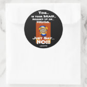 Sticker Rond "Dis NON ! ! !" (Sac)