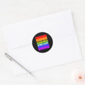 Sticker Rond Disabled And Gay Funny For Men Women  (Enveloppe)