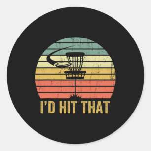 Sticker Rond Disc Golf Drôle Disque de Frisbee Sport Fête des P