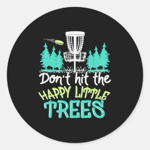Sticker Rond Disc Golf Frappe Les Joyeux Petits Arbres