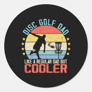 Sticker Rond Disc Golf Hommes Papa Grand-père Blague Pour Joueu