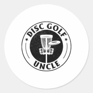 Sticker Rond Disc Golf Uncle - Disc Golfing Uncle Disc Golf Pla