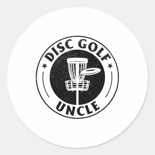 Sticker Rond Disc Golf Uncle - Disc Golfing Uncle Disc Golf Pla (Devant)