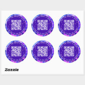 Sticker Rond Disco Bachelorette Acheter L'Épouse A Drink QR Cod (Feuille)