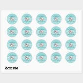 Sticker Rond Disco Ball Baby shower Super Blue Boy (Feuille)