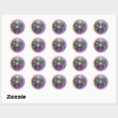 Sticker Rond Disco Ball Dance Anniversaire Retro les années 70  (Feuille)