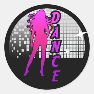 Sticker Rond Disco Ball Dancer.