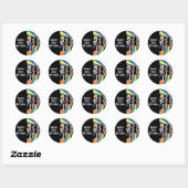 Sticker Rond Disco Dance Anniversaire Fête Favoriser les Étique (Feuille)