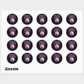 Sticker Rond Disco Queen Art Pour Femmes Filles Funk Musique Di (Feuille)