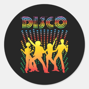 Sticker Rond Disco - Style Vintage Danse Rétro Disco Shirt