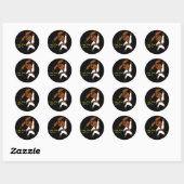 Sticker Rond discodox, I Love the 80's (Feuille)