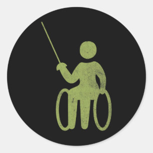 Sticker Rond Discours amusants pour les utilisateurs de fauteui