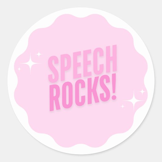 Sticker Rond DISCOURS ! Sticker-Cadeaux pour enseignant (Devant)