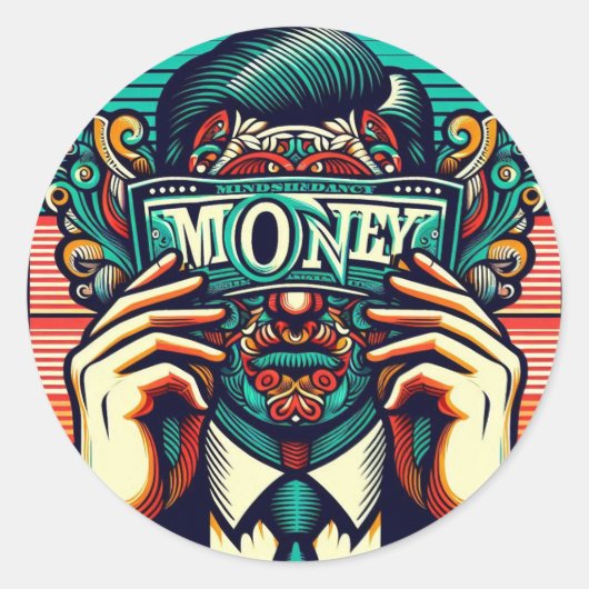 Sticker Rond Discussions financières (Devant)