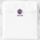 Sticker Rond Disinte-grape Funny Désintégration Grape Pun (Sac)
