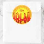 Sticker Rond Disparaissent l'autocollant solaire de slogan (Sac)