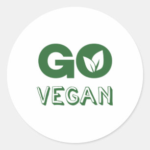 Sticker Rond Disparaissent le Veganism de nutrition basé par