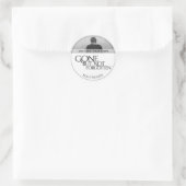 Sticker Rond Disparu mais pas oublié - Clair (Sac)