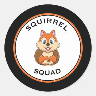 Sticker Rond Disque Cercle d'écureuil