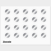 Sticker Rond disque compact cd (Feuille)