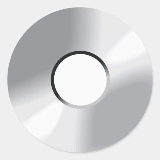 Sticker Rond disque compact cd (Devant)