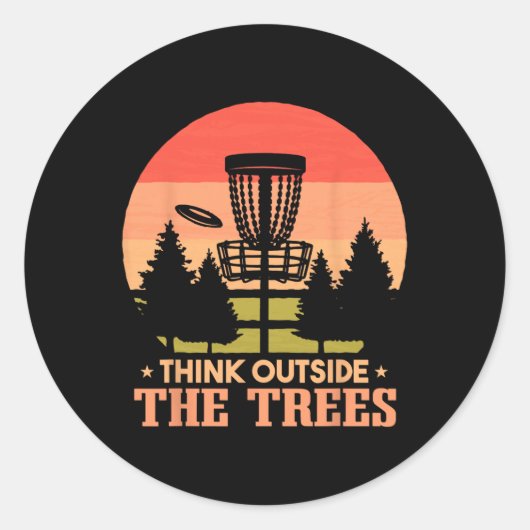 Sticker Rond Disque de golf Frisbee Golf Drôle _1  (Devant)