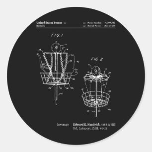 Sticker Rond Disque de golf S pour hommes et femmes - Brevet de