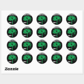 Sticker Rond Disque de golf volant Treejected (Feuille)
