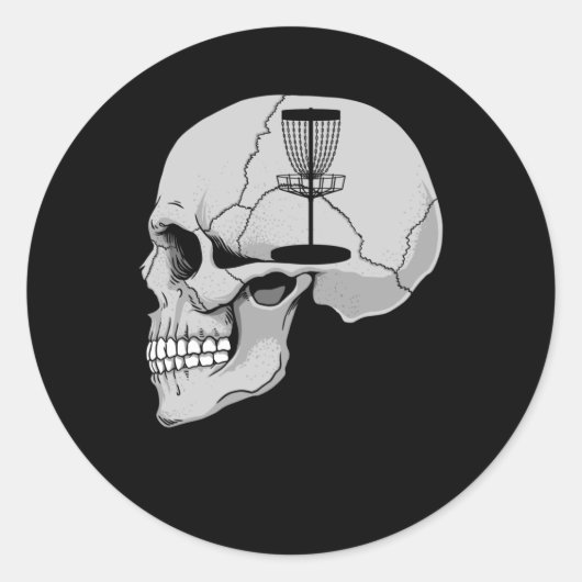 Sticker Rond Disque Drôle Golf Dans Mon Esprit (Devant)