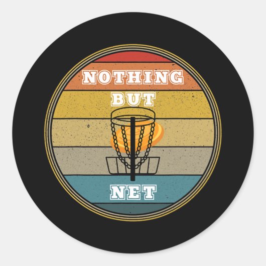 Sticker Rond Disque Golf Frisbee Golf Ultimate Frisbee Sports (Devant)