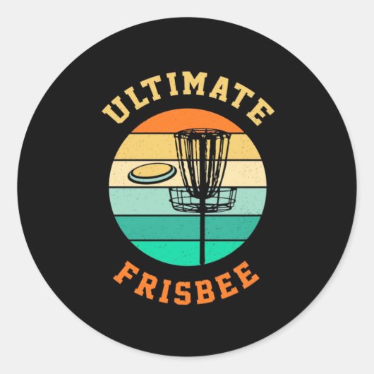 Sticker Rond Disque Golf Ultimate Frisbee (Devant)