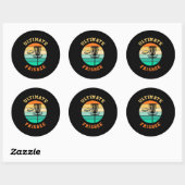 Sticker Rond Disque Golf Ultimate Frisbee (Feuille)