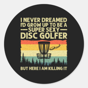 Sticker Rond Disque Golfeur Art Pour Hommes Femmes Disque Golf