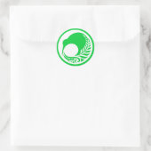 Sticker Rond Disque Kiwi Fern (Sac)