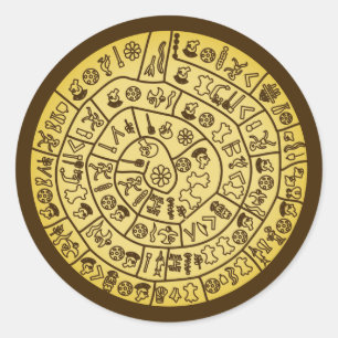 Sticker Rond Disque Phaistos de Minoan Crete