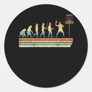 Sticker Rond Disque vintage Golf Funny Sports Evolution Cadeau