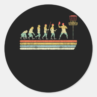 Sticker Rond Disque vintage Golf Funny Sports Evolution Cadeau